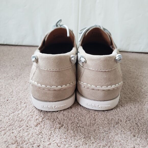 Polo Ralph Lauren Suede Merton Boat Shoe Size 9 Mens WORN ONCE Milkshake Brown main image 9